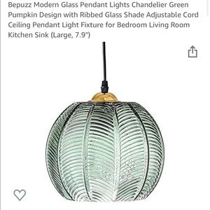 Beautiful green glass pendent light